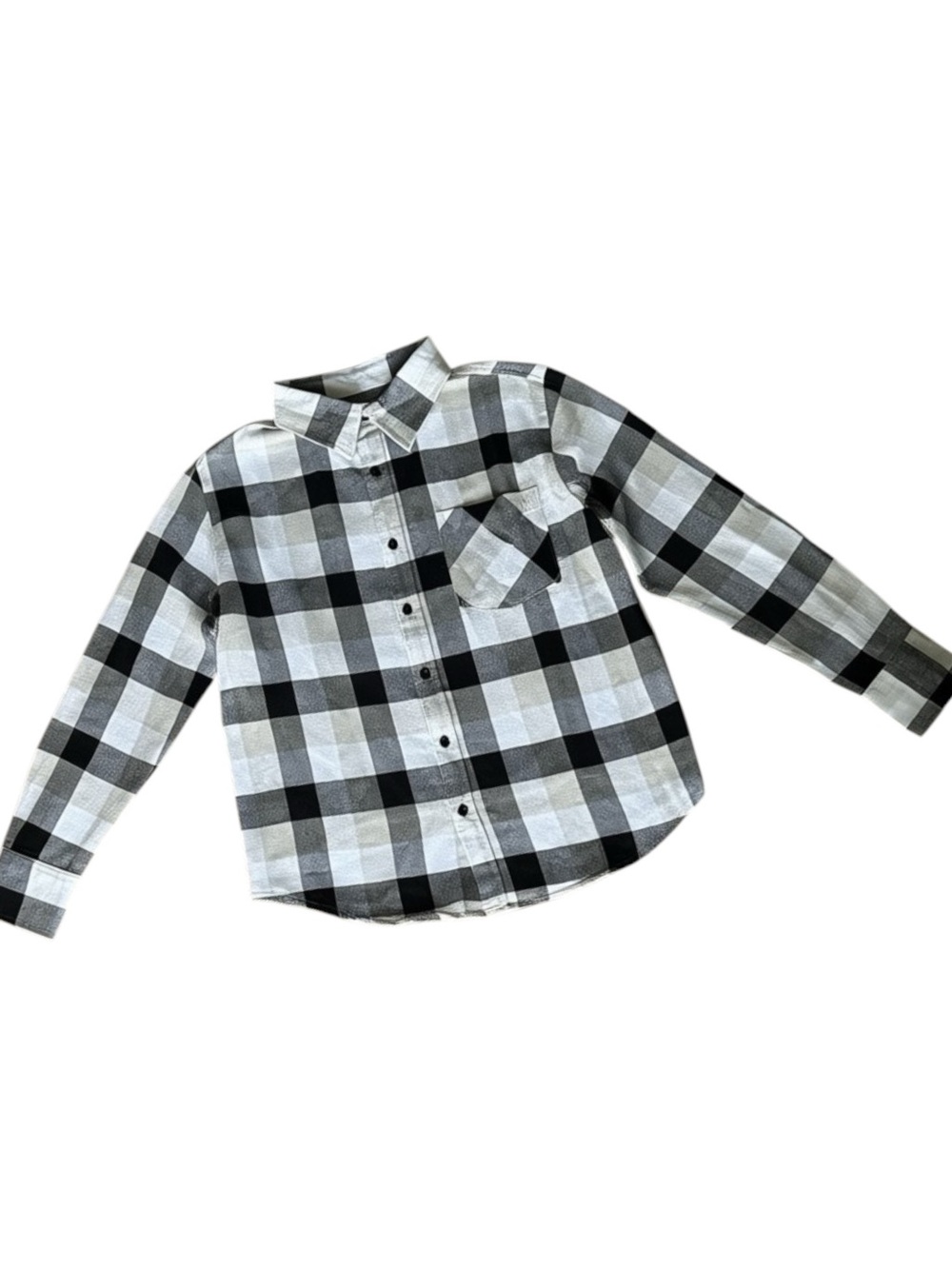 Yellowstone Dutton Ranch Buffalo Plaid Flannel Shirt Grey Black NWT Size S, M, L - Picture 3 of 8